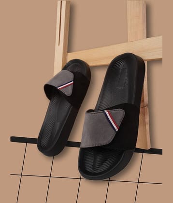 PERY PAO Grey Men's Slide Flip Flop