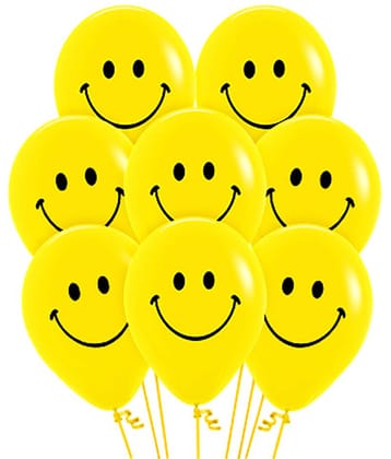 Cute Yellow Smiley Party Balloons Pack of 30 Pcs (9-12 inches) for celebration