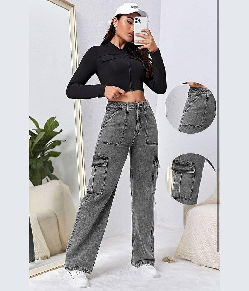 9x denims - Grey Denim Regular Fit Women's Jeans ( Pack of 1 )