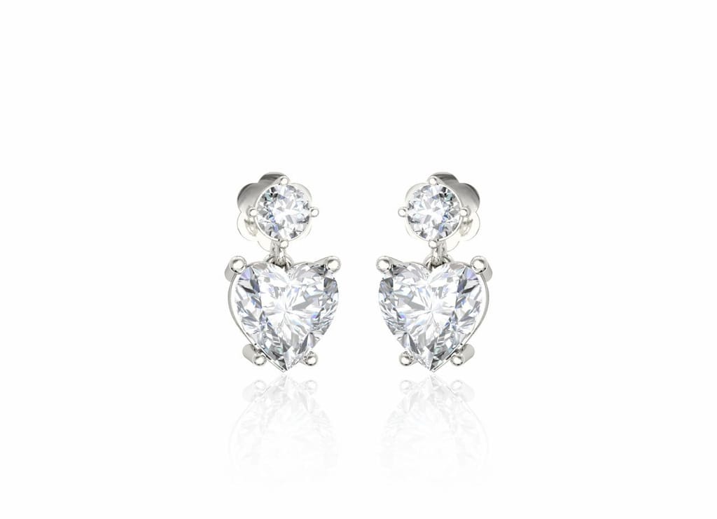 Illuminating Heart Drop Solitaire Earrings