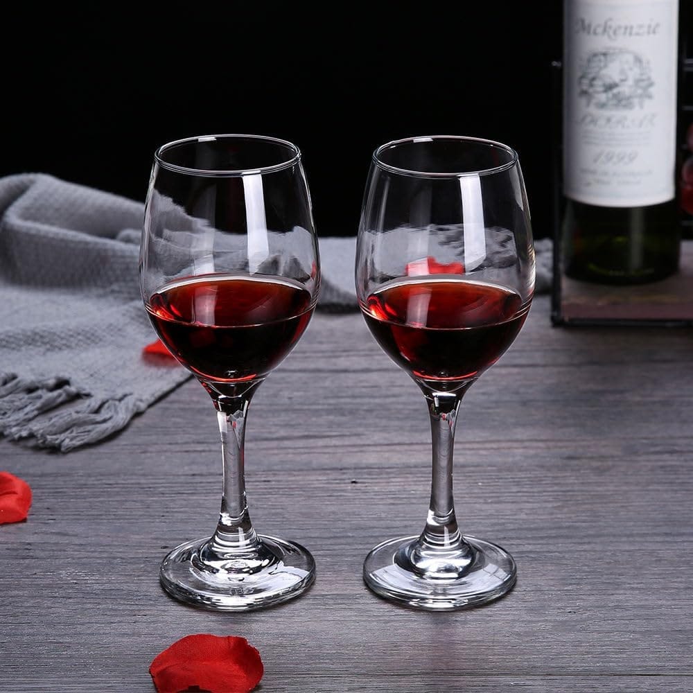 Stylish Curve Wine Glass Elegant Bar Glassware for Champagne Glass Water,Beer, Drinks and Cocktails and Mixed Drinks Glass and Unique Long Champ Wine Glass (240 ML)