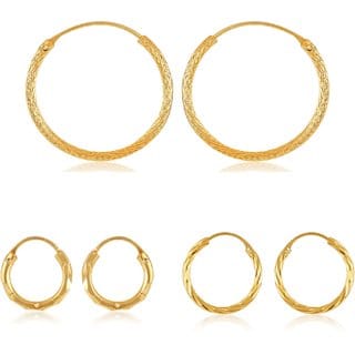 Shimmering Bejeweled Alloy Gold Plated Stud Earring Combo set For Women and Girls