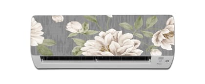 DreamKraft Beautiful White Flower AC Sticker (Multicolor PVC Vinyl, 30cm X 91cm)