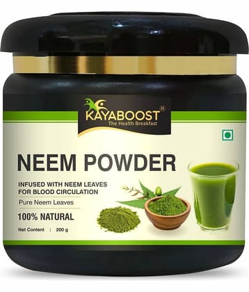 KAYABOOST Neem Powder for Eating | Face Pack | Diabetes | Drink | Fever | Liver (200 g)