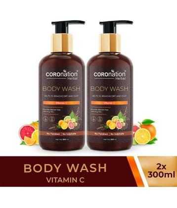 coronation herbal Vitamin C Body Wash 600 mL Pack of 2