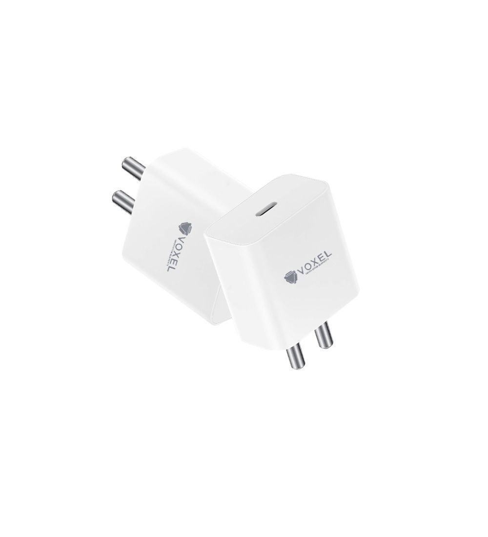 VOXEL 100 Watt C Port PD Fast Charger AB Plastic (White)