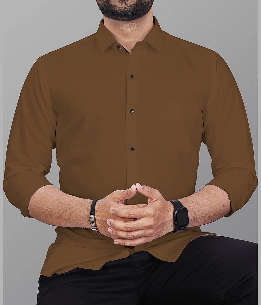 Bluedove Cotton Blend Regular Fit Solids Full Sleeves Men's Casual Shirt - Grey ( Pack of 1 )