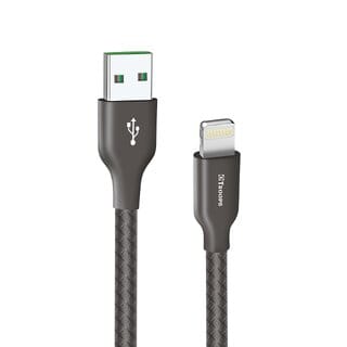 TP TROOPS Unbreakable 2.5A Fast Charging Tough Braided lightning USB Data Cable - 1 Meter-Black-TP-2284-Black