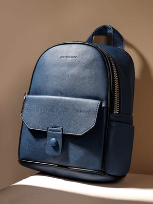 Elevated Round Mini Backpack - Indigo Blue-Backpack