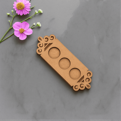 Dbeautify's DIY MDF Floral Border T Light Candle Holder
