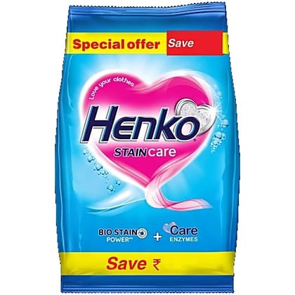 Henko Stain Care Detergent Powder, 1 kg Pouch