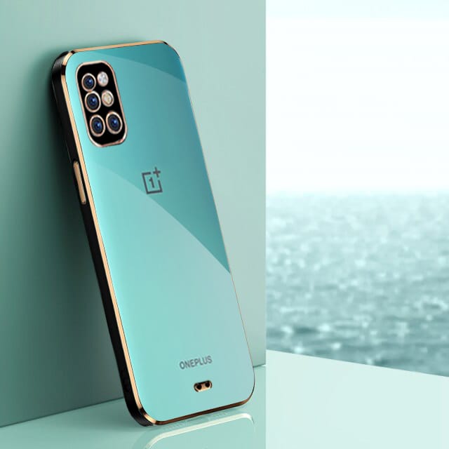 OnePlus 8T Gold Edge Electro-Plating Shining Case-Black