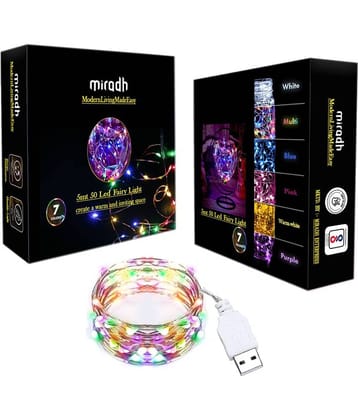 MIRADH - White 5Mtr String Light ( Pack of 1 )
