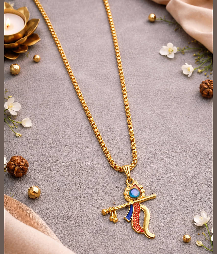 SHANKH-KRIVA Gold Pendant ( Pack of 1 )