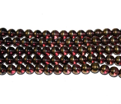 Lustre Designer Glass Beads For Jewellery Making. (10 MM) , LGB-018-1 String 30 Piece / 10 MM