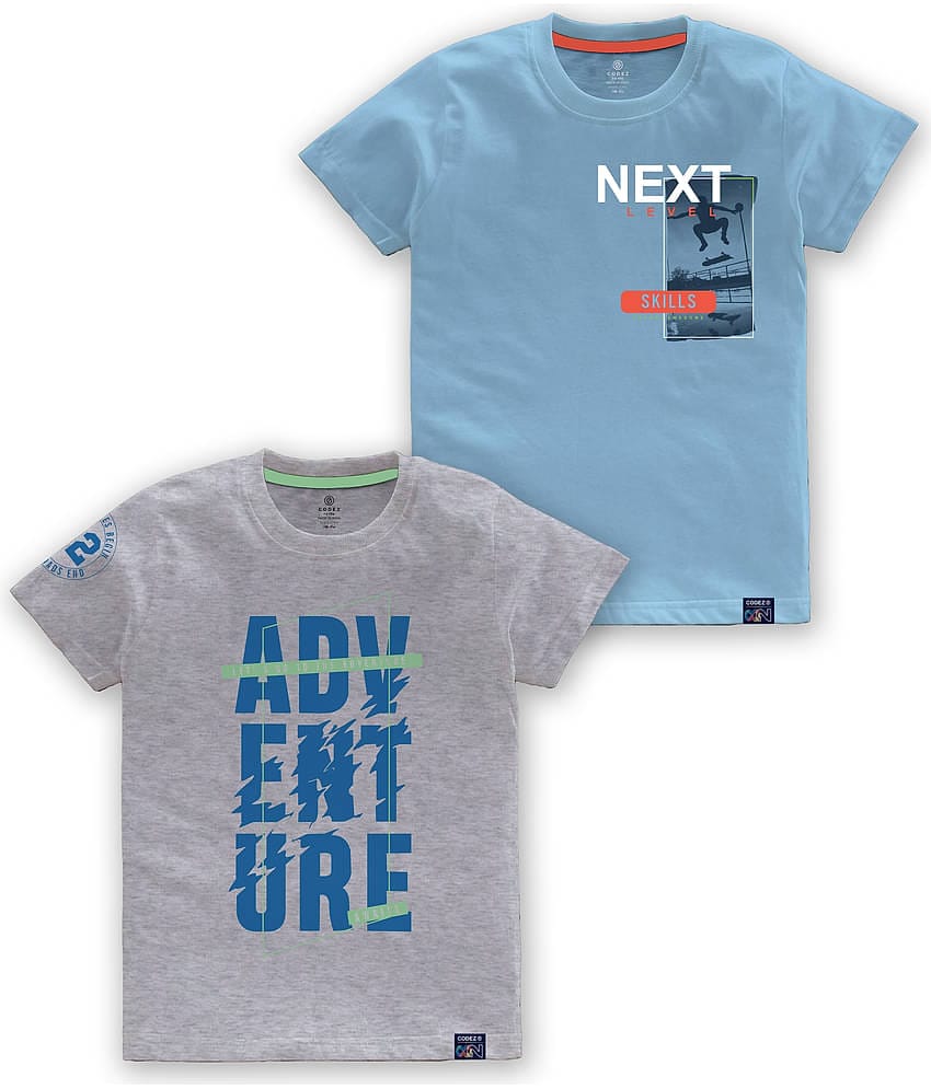 CODEZ Pack of 1 Boys Cotton Blend T-Shirt ( Multi Color )
