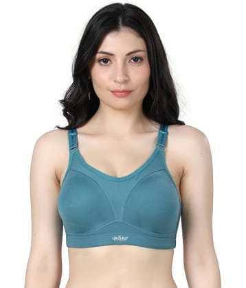 Ladyland Pack of 1 Cotton Blend Non Padded Everyday Bra For Women ( Blue )