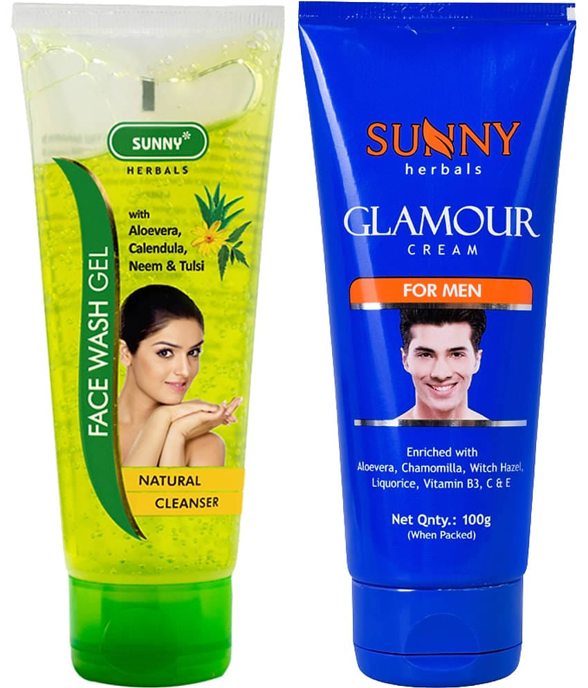 SUNNY HERBALS Neem Facewash & Men Glamour Day Cream 100 gm