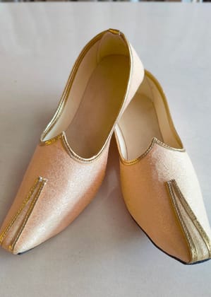 Peach Mojari Jutti for Mens-Peach