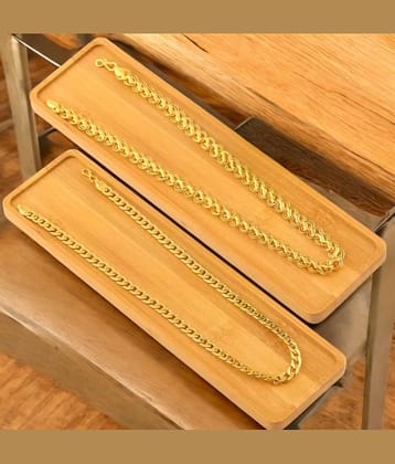 AKLINA Gold Plated Chains Combo ( Set of 2 )