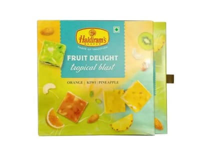 Haldiram's FRUIT DELIGHT (Tropical Blast) Packed Sweets - 225 Gm Haldiram's FRUIT DELIGHT (Tropical Blast) Packed Sweets - 225 Gm