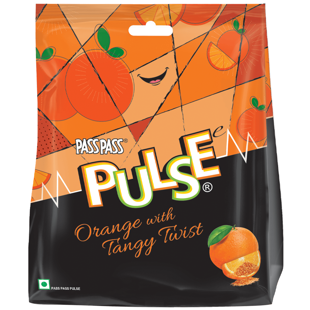Pulse Pyramid Pouch || Orange Candy || 50 Pieces || 202.5 Grams