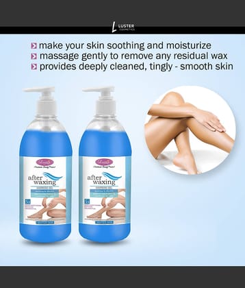 Luster After Wax Residue Remover Gel Soothing, Cooling & Smoothing 500 mL Pack of 2