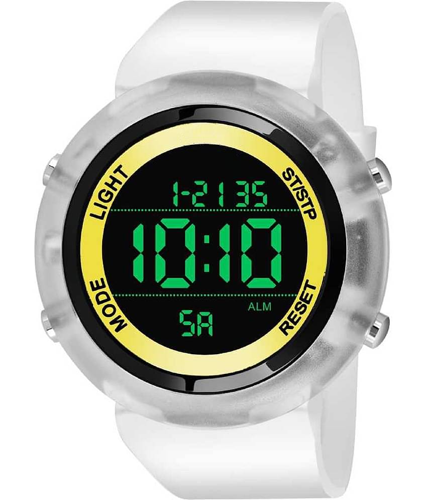 Hala - White Silicon Digital Men's Watch