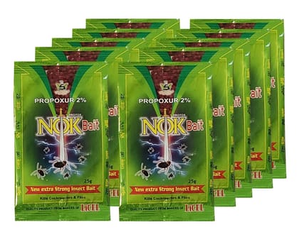 Nok Bait (Pack of 10) Insect Cockroaches Flies Repellent for Kitchen Bathroom Home