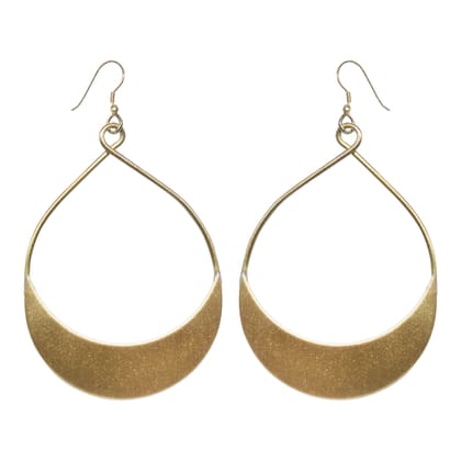 Handcrafted Brass Oval Shaped Earring Handcrafted Brass Oval Shaped Earring