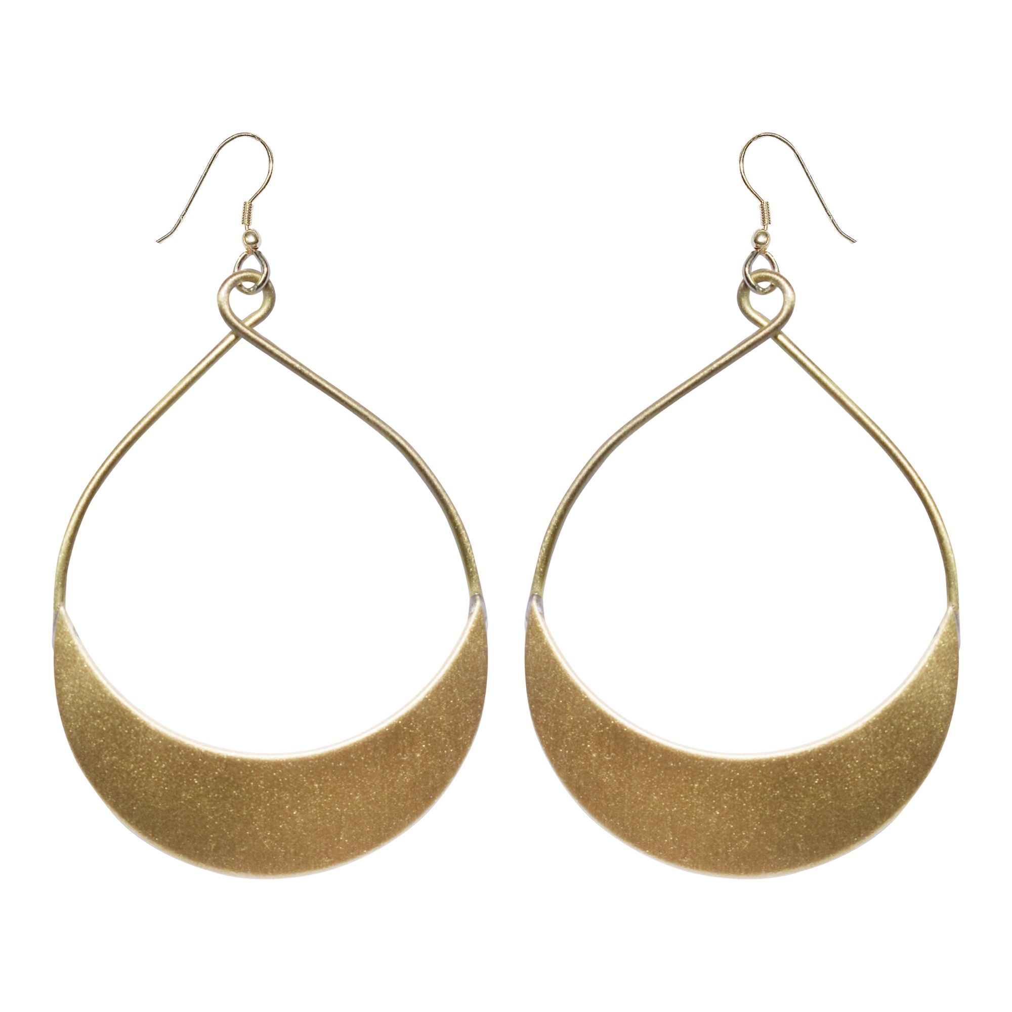 Handcrafted Brass Oval Shaped Earring