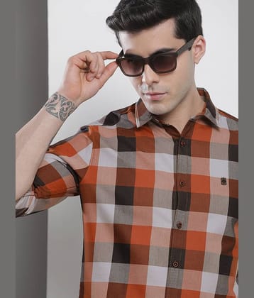 The Indian Garage Co. 100% Cotton Regular Fit Checks Full Sleeves Men's Casual Shirt - Multicolor ( Pack of 1 )