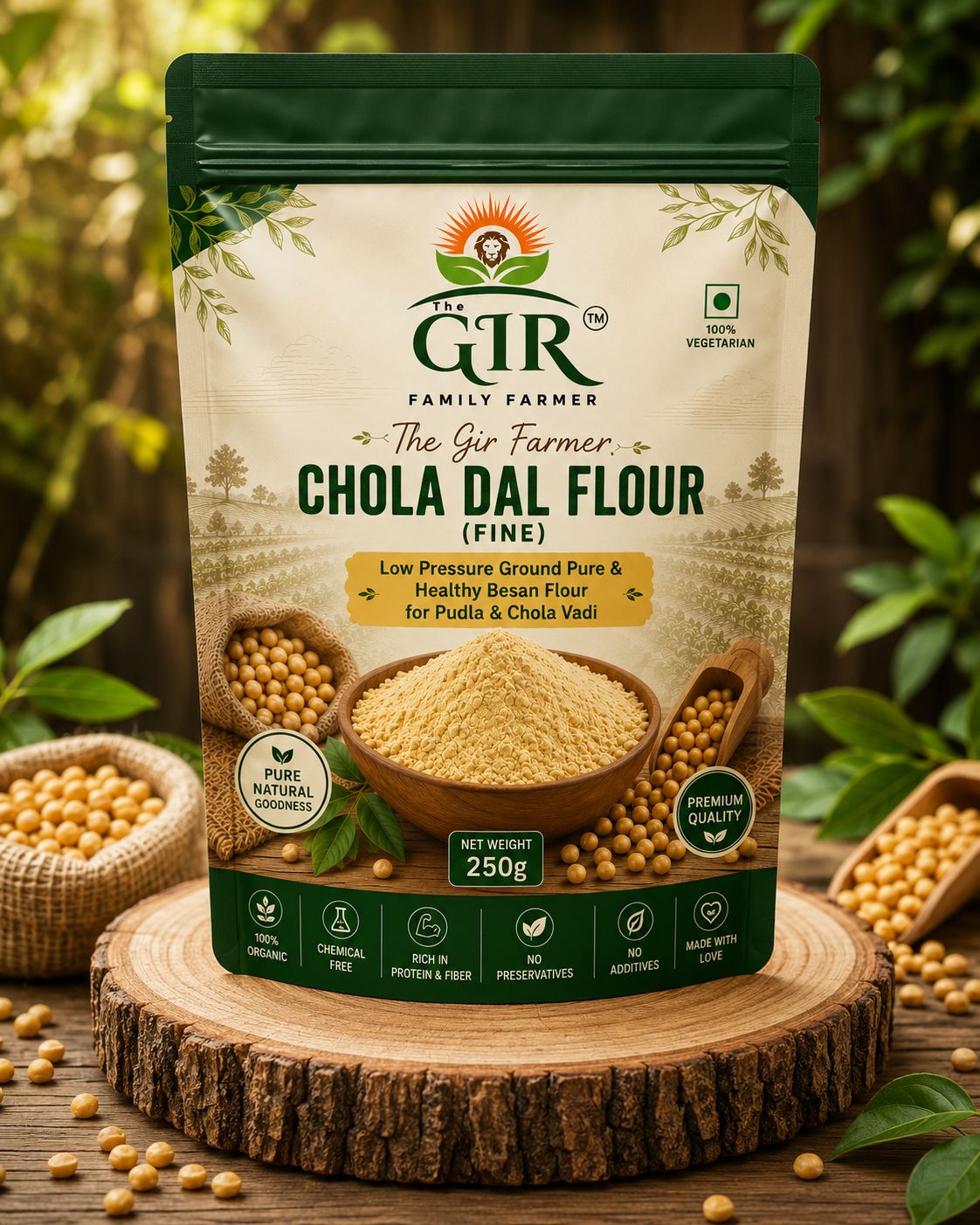 Organic Chola Dal Flour — Premium Quality
