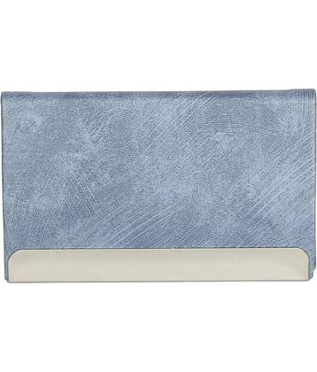 STYLE SHOES Blue Metal  Men And Women Card Holder,6 Card Holder