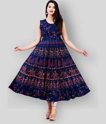 G4Girl - Multicolor Anarkali Cotton Women's Stitched Ethnic Gown ( Pack of 1 )