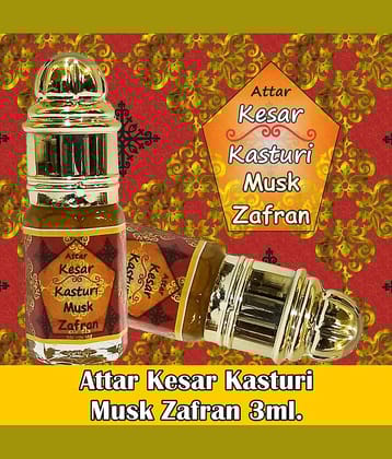 INDRA SUGANDH BHANDAR Attar For Men|Women Kesar Kasturi Best Musk Zafran Combination Long Lasting Fragrance 3ml Rollon Pack