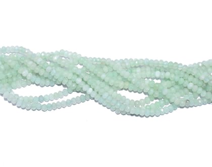 Gemstone Faceted Roundel Agate Loose Beads , 3X4 MM , FDB-012-Per String of Approx 115 PCS / 3X4 MM