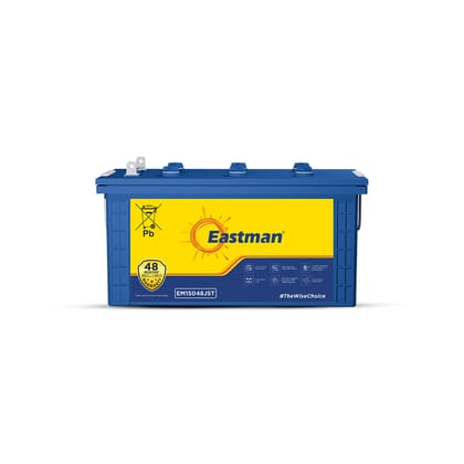 Eastman EM15048JST | Jumbo Short Tubular | 150AH Inverter Battery |Warranty 48 (24+24) Months for Home & Office