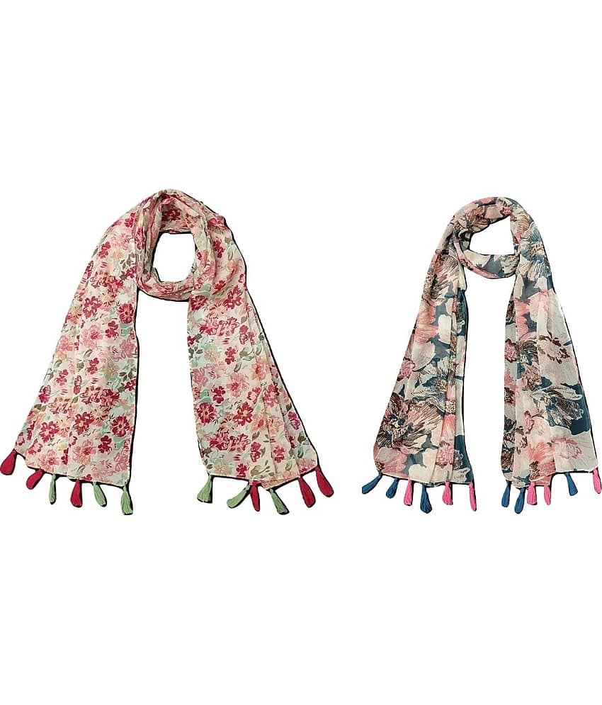 stolevilla Multi Printed Poly Cotton Yarn Stoles