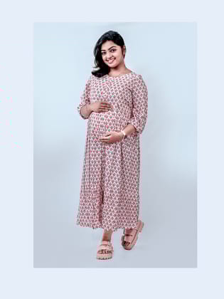 Skin Friendly Maternity Dress-L