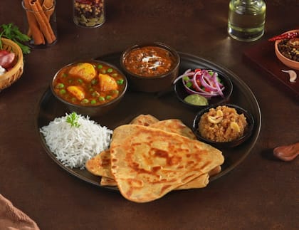 Aloo Matar Thali Meal