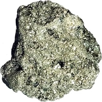 Real Seed Pyrite Stone Original Crystal Cluster, High Energy Natural Iron Pyrite Stone Gold Rock Reiki Crystal Used for Increased Willpower and Manifestation