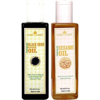 PARK DANIEL Premium Sesame oil and Black seed oil(Kalonji) combo pack of 2 bottles of 100 ml(200 ml) (200 ml)