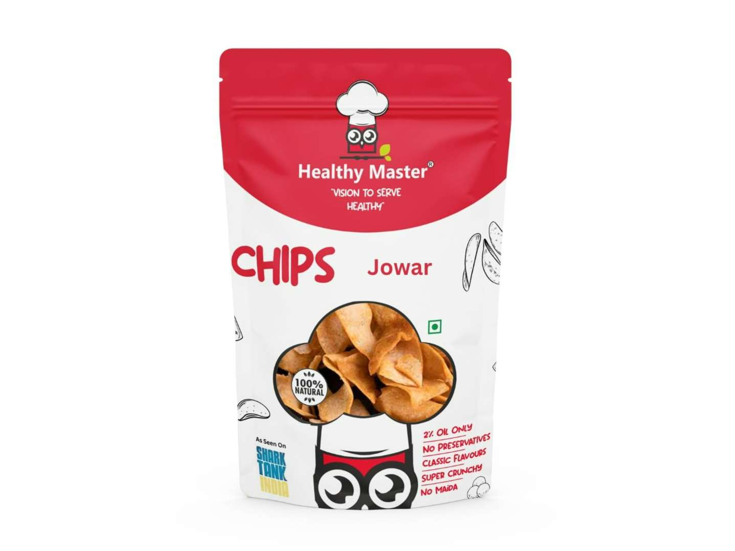Healthy Master Jowar Chips - Baked and Nutritious (Classic Masala)  - 100 Gram