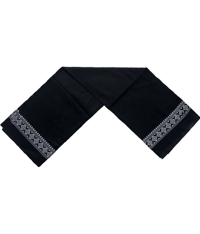 Mk weaves Cotton Printed Below 300 -GSM Bath Towel ( Pack of 1 ) - Black