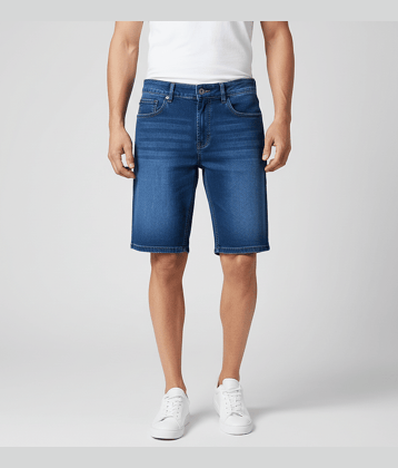 plounge Blue Denim Men's Shorts ( Pack of 1 )