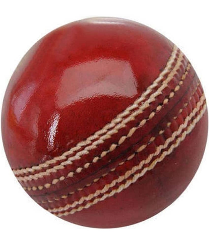 Red Leather Cricket Ball ( Pack of 1 )