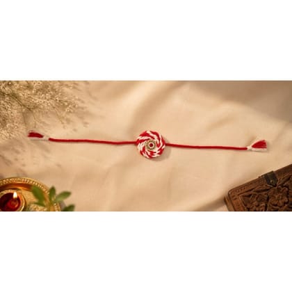 RED & WHITE HANDMADE RAKHI RED & WHITE HANDMADE RAKHI