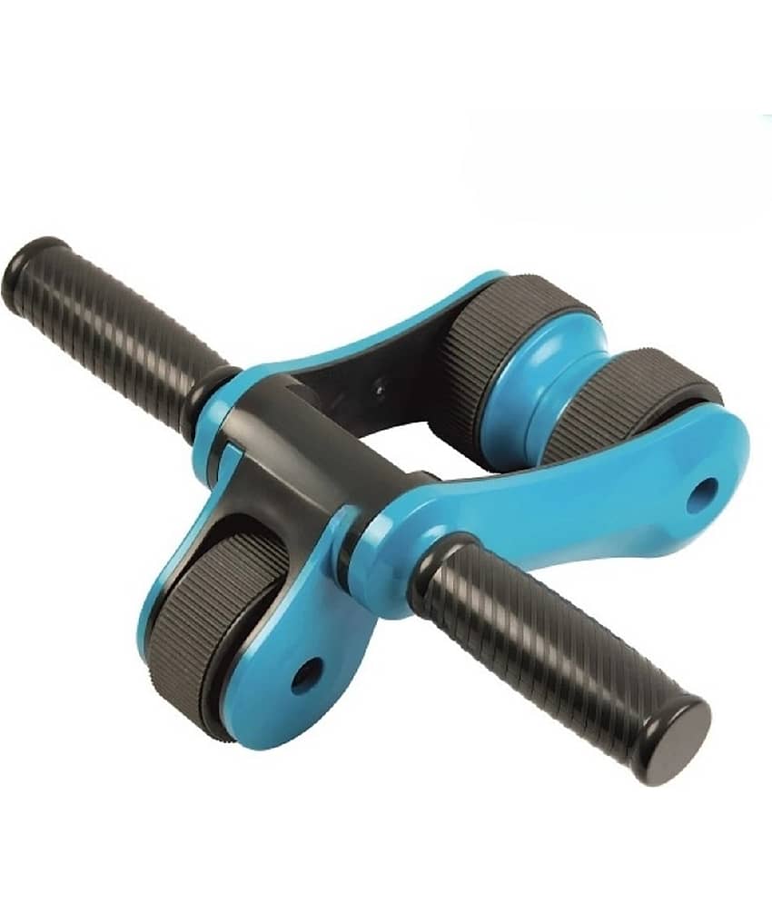 Abdominal Wheels Double Wheel Abdominal Press Wheel Crunch Machine Abdominal Exercise Roller Home Lose Weight Equipment, Blue Pack of 1