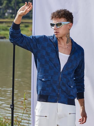 Textured Jacket With Flap Pocket Textured Jacket With Flap Pocket